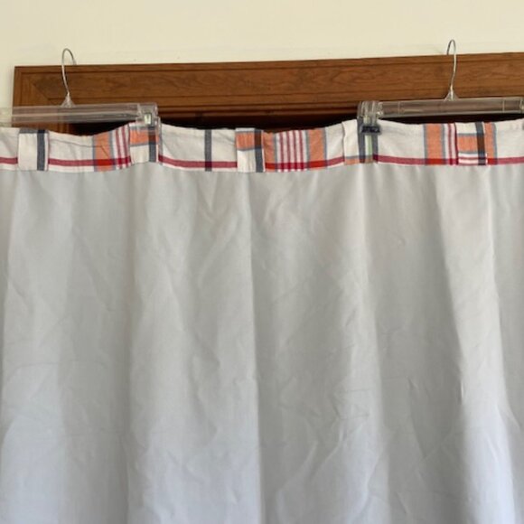 POTTERY BARN KIDS Blue Madras Plaid Patchwork Blackout Curtain Panel (1) - Picture 8 of 16